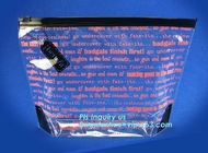 Slider k bag with writable panel for easy label, reclosable slider plastic bags, snack plastic cosmetic slider pac