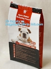 5kg large quad seal pouch slider zipper flat bottom pet food bag plastic dog food packaging, 8kg slider zipper pet dog f