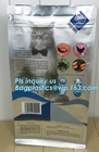 pet dog food packaging bag with resealable zipper or slider,quad flat bottom, good barrier, Trade assurance dog food blo
