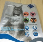 pet dog food packaging bag with resealable zipper or slider,quad flat bottom, good barrier, Trade assurance dog food blo
