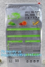 15kg 20kg side gusset plastic bag pet food packaging with slider zipper, flat bottom plastic pet food bag with slider zi