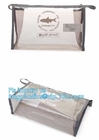 grip slider bags, Stand Up Cosmetic Pouch with Slider Zipper Closure, PVC HEAT SEALED BAG WITH SLIDER ZIPPER