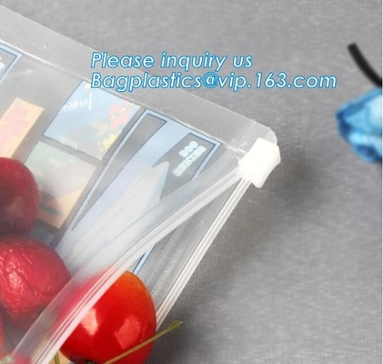 Eco-friendly slider customized logo transparent plastic cosmetic bag, gift packing pvc k cosmetic makeup bags, Doc