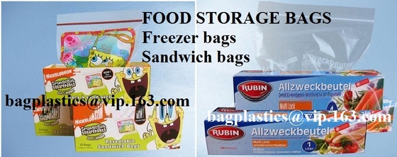 RESEALABLE seal bag, Slider seal, Slider lock, Slider grip, Slider zip, Slider zipper, Food Freezer Oven Bags