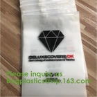 Reclosable Slider Plastic Bags Zipper Garment Packaging Poly Bag, PVC Plastic Slider Zipper
