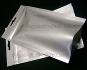 Top zip plastic bag food packaging/ 3 side seal zipper bag/ stand up pouch k bag for meat,pork,beef,sea food pack