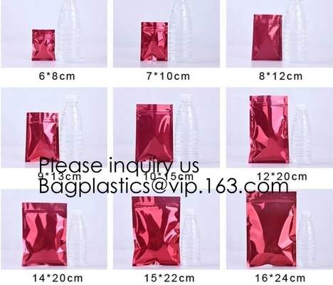 Top zip plastic bag food packaging/ 3 side seal zipper bag/ stand up pouch k bag for meat,pork,beef,sea food pack