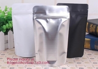 Oem Package Small Flat Silver Zip Lock Mylar Aluminium Foil Square Bottom Food Packaging Bag,biodegradable aluminum foil
