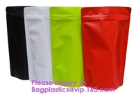 Matt Metalized Flat Bottom Pouch Coffee Beans Bag,Metal Hole PVC Travel Document Zip Pouch Packing Bags, Bagease, Bagpla