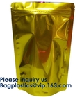 Metalized Shielding Stand Up Pouch / Clear Stand Up Zip Bags Bags Packaging,Aluminum Foil Plastic Pouch Standing Up Spic
