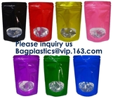 Metalized Shielding Stand Up Pouch / Clear Stand Up Zip Bags Bags Packaging,Aluminum Foil Plastic Pouch Standing Up Spic