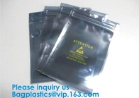 Aluminium Plastic Antistatic K Esd Shielding Electronic Packaging Pet Bag With Zip,Black Conductive Bag, Grid Bag