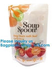 Salad Snack Powder Wheat Flour Stand Up Pouch Soup Spice Packaging Bag With Window,Soup Packaging Bag Food Grade Zip Loc