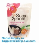 Salad Snack Powder Wheat Flour Stand Up Pouch Soup Spice Packaging Bag With Window,Soup Packaging Bag Food Grade Zip Loc