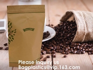Custom Printed Doypack Resealable k Standing Up Pouches Aluminum Foil Coffee Packaging Bags With Zipper