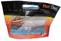 Hot Deli bag Chicken stand up pouch bag, matt transparent frozen chicken BOPP/CPP packaging bag, Hot Chicken bag