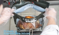 Stand up food airtight roasting chicken packaging bag, hot chicken hot food plastic bag, Resealable Plastic Roast Chicke