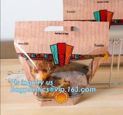 nylon packaging giant hot roast frozen chicken vacuum bag, Hot roast chicken turkey 25cm*38cm oven bags