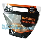 chicken plastic bags for hot roast chicken packaging,with handle and zipper,anti-fogging, Turkey chicken roasted plastic