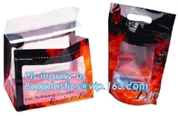 microwavable reusable plastic oven bag,turkey oven bag, anti-fog roasted chicken bag with zipper, cooking food packaging