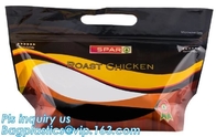 Laminated Hot Roast Chicken Bag, Rotisserie Chicken Bags, Microwave Grilled Chicken bag grease proof bags, generic zip