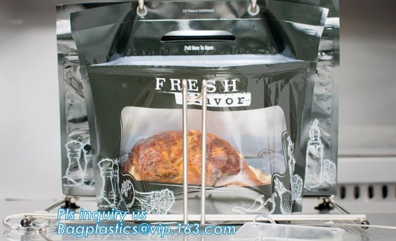 High Quality Rotisserie Chicken Plastic packaging bag Grilled Chicken Bag microwave grilled hot chicken bag Stand Up Roa