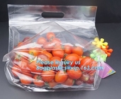 Perforated bag grape bag with air holes, fresh fruit stand up k bag for cherry, OEM zip top Clear BOPP Laminated f
