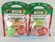 slider k fruit bag with air holes for grape packaging bag, Stand up slider zipper fruit picking bag for apple, Fac