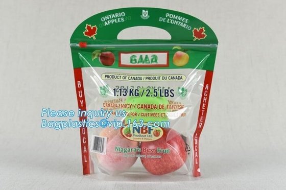 slider k fruit bag with air holes for grape packaging bag, Stand up slider zipper fruit picking bag for apple, Fac