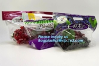 Fresh Perforated Fruit Bag, Fruit bag with slider zip, k fresh keeping pouch bottom gusset banana/mango/grape frui