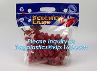 Resealable Vent Hole Plastic Bag For Fruit With Slider, OEM Printed Logo food grade Slider Storage Bags, Custom grape/fr