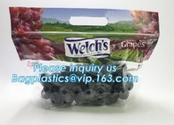 packing bag  slider storage bags with white block, Perforated Standup Bags for Fresh Fruit with Cheap Price, zippe