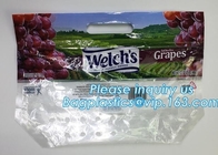 packing bag  slider storage bags with white block, Perforated Standup Bags for Fresh Fruit with Cheap Price, zippe