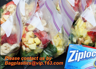 Reusable Leakproof Print Zip Lock Sandwich Bag, Fat bottom bag With Zip lock Eight side seal Bag with Zipper locker bagg