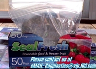 PE LDPE fish food double zip lock plastic packaging bag, eco friendly zip lock pouch bag,k bags custom, FDA LDPE M