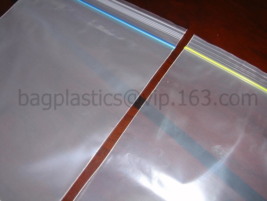 double track custom printing freezer zipper bags, Resealable clear PE double sealed zipper bag wholesales, FDA food pack