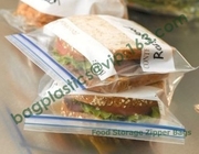 double track custom printing freezer zipper bags, Resealable clear PE double sealed zipper bag wholesales, FDA food pack