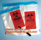 Biohazard medical specimen k bag high quality zipper bag, Specimen Transport Bag Zipper Bag with a Pouch bag, pac