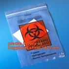 Bio Harzard Specimen Bags/Medical Waste Biohazards Bag/Medical Waste Disposal, Customized Biohazard Specimen Medical Lab
