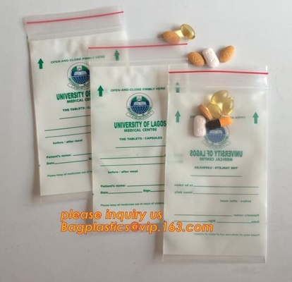 Medical Grade Laboratory Specimen Bag, Biohazard Zip-lock Bag Medical Specimen Bag, Reclosable Bags with Biohazard Symbo