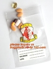 custom printed food grade pe holographic zipper pouch writable medical k pills capsule packaging bag zip lock poly