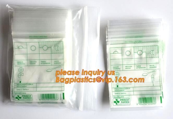 medical packaging plastic sterilized medical k bag, block writable zip lock drug medical envelope bags, packaging