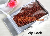 stand up custom zip lock tea paper bag with zipper, reusable snack sandwich plastic zip lock bag bag, Self Resealable Po
