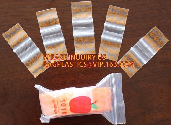 Mini  zipper bag Reclosable Apple Bags colorful mini bag, mini apple bags with red pattern, mini plastic zipper ba