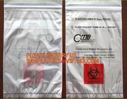 6x9 Lab Double Pocket Specimen Zip Lock Style Bags, specimen envelopes zip lock bag/plastic medical specimen transport p