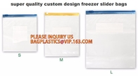 resealable custom food package freezer double track k bag, big zippers transparent bag double track zipper with te