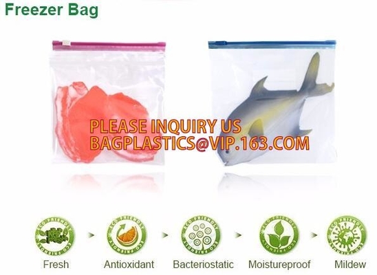  Fresh Shield Freezer Bags, Water Approval Gallon slider Bags for Home Storaging, reclosable printed zip lock bag