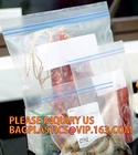 Merchandise Bags zipper transparent pure color bag, FDA Color zipper sandwich reclosable bag, k bag with double co