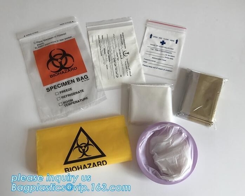 BioHazard Zip Lock Medical Specimen Bags, LDPE Biohazard Specimen k Bag For Laboratory, Lab Bags /Specimen Bags/zi