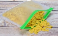 Silicone Plastic Packaging Food Zip Silicon Freezer Fresh Vegetable Storage Bags Fresh Fridge Food Preservation Bag Reus